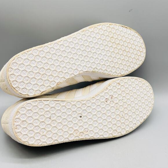 Adidas Originals Shoes Womens 6.5 Beige Suede Gazelle Classic Low Top Sneakers - Picture 9 of 13